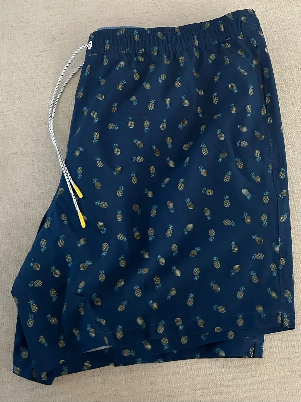 Bonobos Swim Trunks Blue Pineapple Mesh Liner UPF 50+ 7